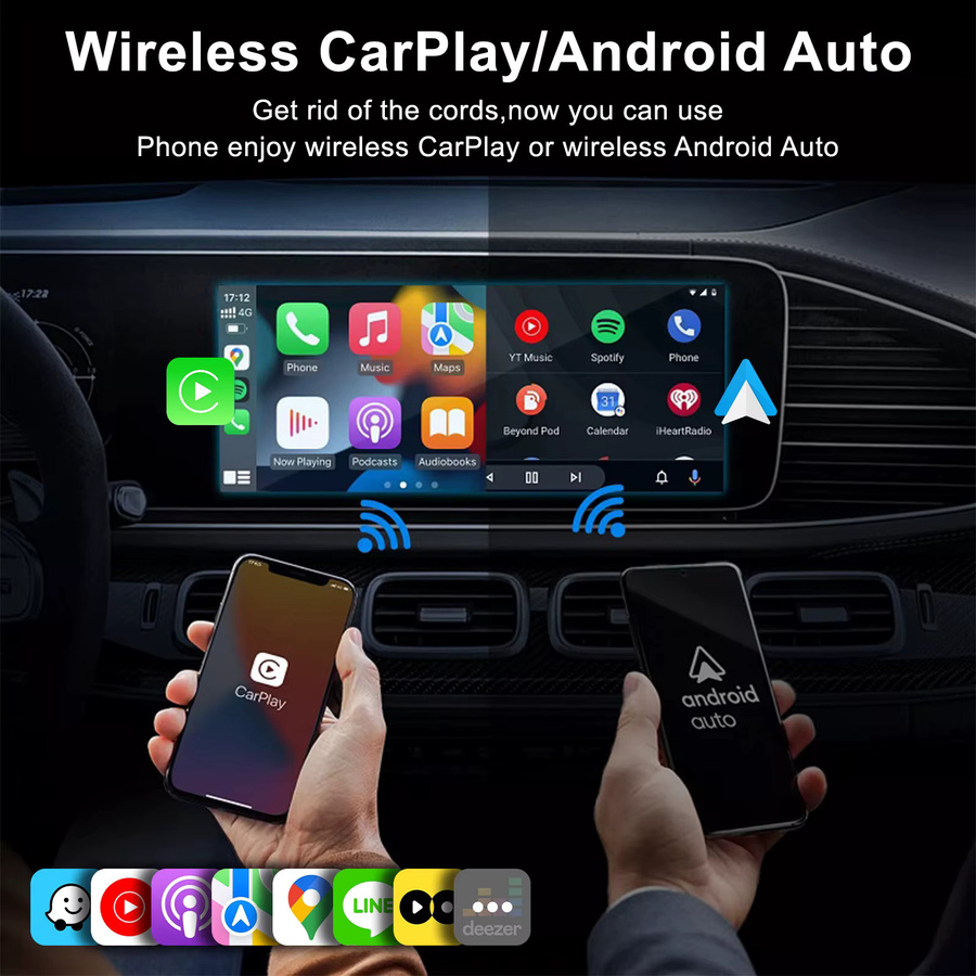 VIKEFON Kabelloser CarPlay und Android Auto Adapter Smart Mini Box in Schwarz für Plug-and-Play-Verbindung - Bild 2