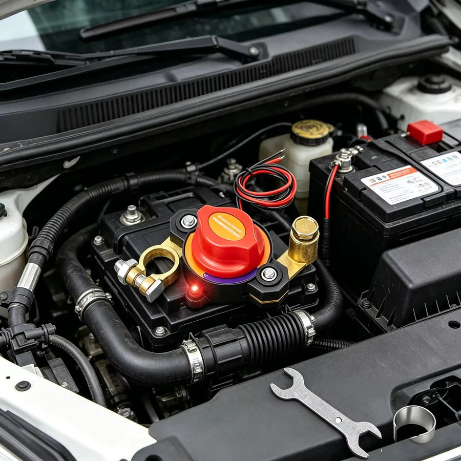 kebidumei Batterie-Trennschalter 12V-24V für Fahrzeuge zur Batterieisolierung und zum Stromschutz - Bild 4