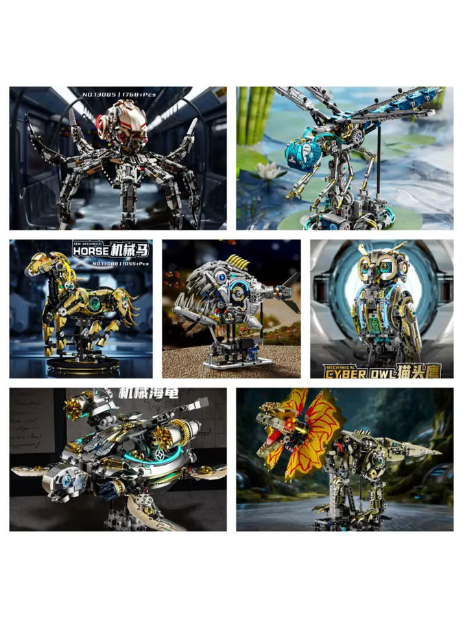 JL FASHION Mechanischer Tier-Baukasten, Tiere, Kunststoff, multicolour - Bild 6