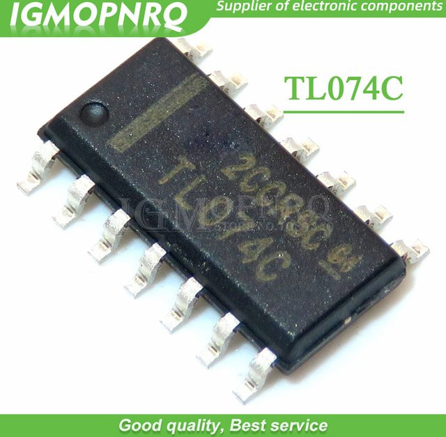 10 Stück TL074C TL074CDR TL074 SOP-14 Operationsverstärker Quad Low Noise JFET in Schwarz - Bild 1
