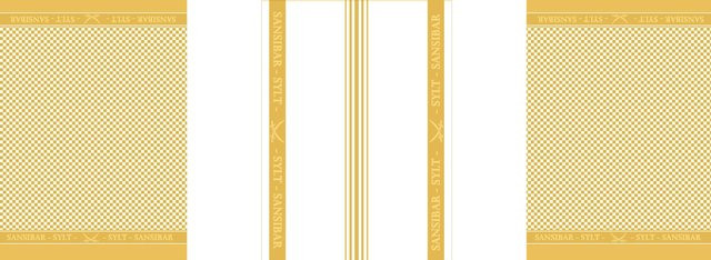 Geschirrtuch SANSIBAR Jacquard aus Baumwolle in Gelb und Gold mit modernem Grafikdesign - Bild 1