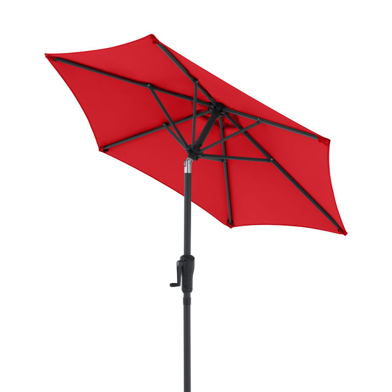 Doppler Sonnenschirm Life Mittelstockschirm mit Aluminiumgestell und Polyesterbespannung, Rot, Durchmesser: 180 cm - Bild 2