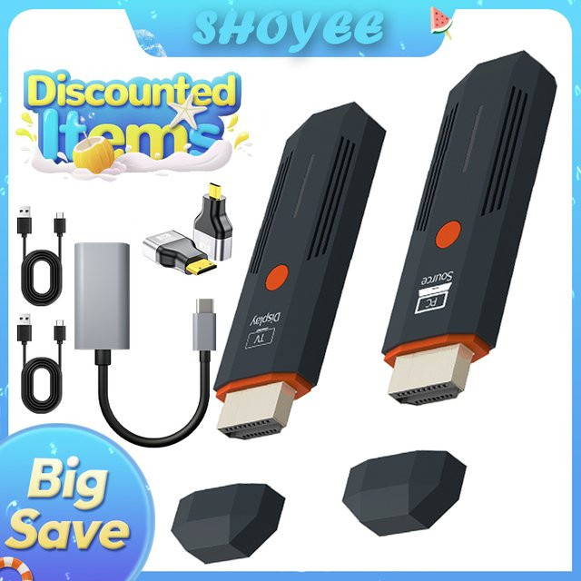 SHOYEE Kabelloser HDMI Video-Sender und -Empfänger Full HD TV-Stick Dongle Adapter in Schwarz - Bild 1