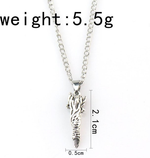 Tianri Halskette, Messer Anhänger, Metall, Silber, Unisex - Bild 1