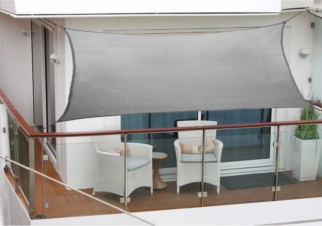 Floracord Balkonsonnensegel aus Polyester in Anthrazit, B: 270 cm, T: 140 cm - Bild 1