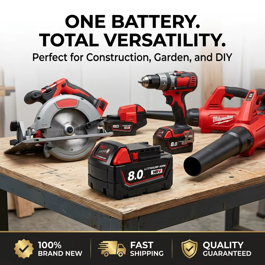 Milwaukee M18 Lithium-Ionen Ersatzakku 18V 8,0Ah IP65 wasserdicht - Bild 4