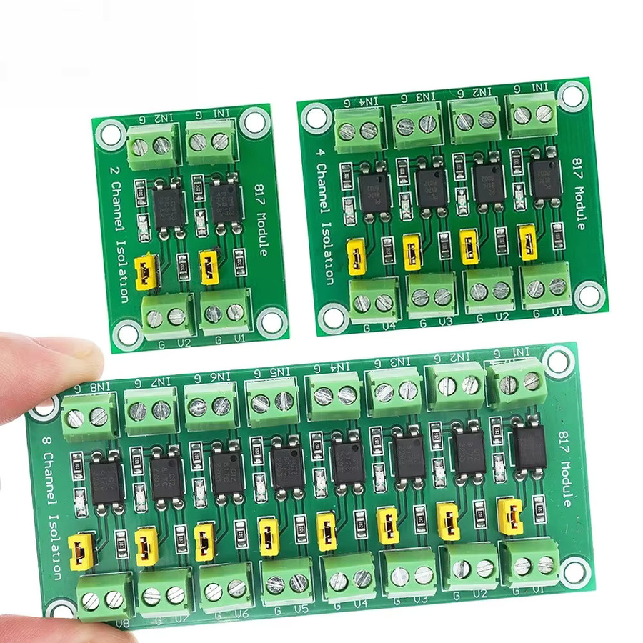 PC817 Optokoppler-Isolationsplatine Spannungswandler-Adaptermodul in Grün mit 2/4/8-Kanal Optionen für 3,6-30V - Bild 1