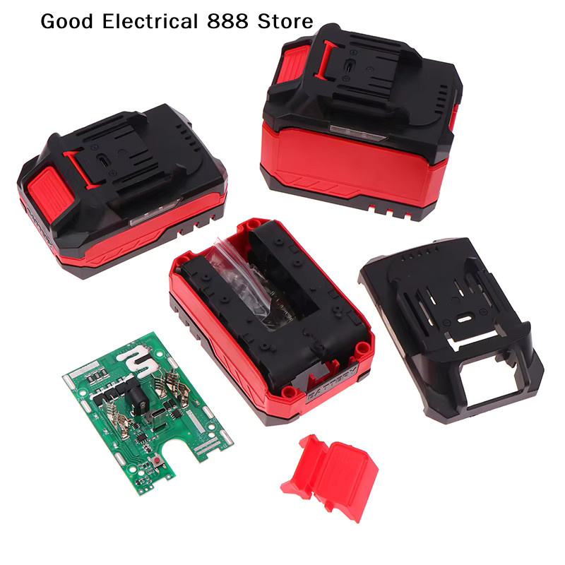 Makita Ersatzgehäuse mit BMS-Platine und LED-Anzeige für 21V 100A Li-Ion Akkus in Rot - Bild 2