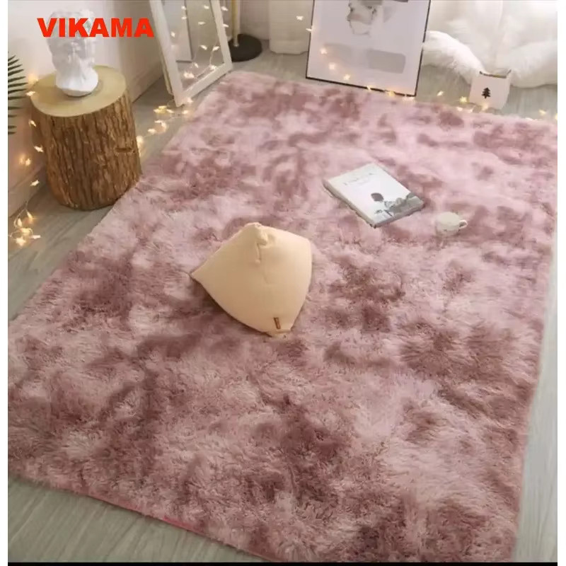 VIKAMA Nordischer Batik-Teppich aus Seidenwolle für Wohnzimmer und Schlafzimmer, Rechteckig, Breite: 200 cm, Tiefe: 100 cm - Bild 2