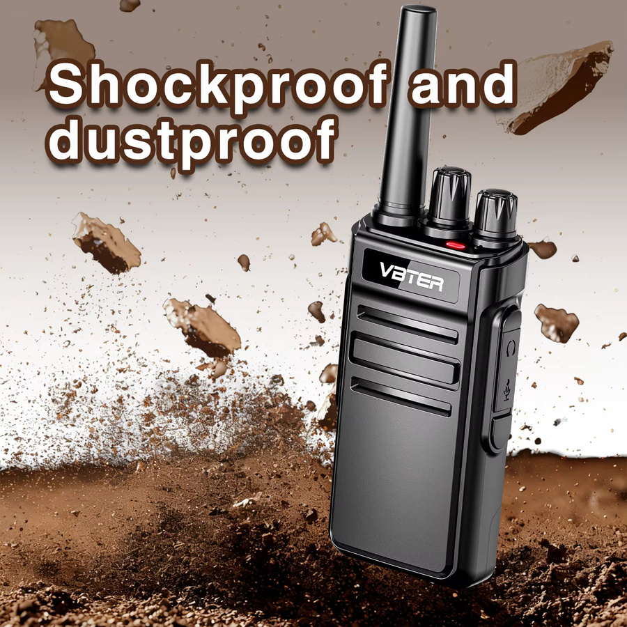 2 Stück VBTER Walkie-Talkie UHF PMR446 mit 1800 mAh Akku in Schwarz - Bild 4