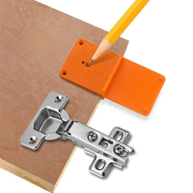 Ninth World Lochbohrer Set für Scharnierlöcher 35/40mm mit Bohrer und Locator Guide als DIY Vorlage für Holz und Schränke - Bild 1