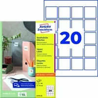 Avery Zweckform Universaletikett aus Papier, weiß, B x H: 4,5 x 4,5 cm - Bild 1