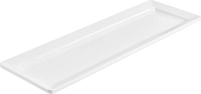 VEGA Buffetplatte aus Melamin in Weiß, GN 2/4, L: 53 cm, B: 16,2 cm, H: 3 cm - Bild 1