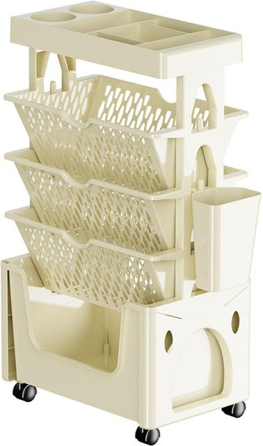 TOMTOP JMS Rollregal mit 5 Ebenen in Beige für die Küche - Bild 1