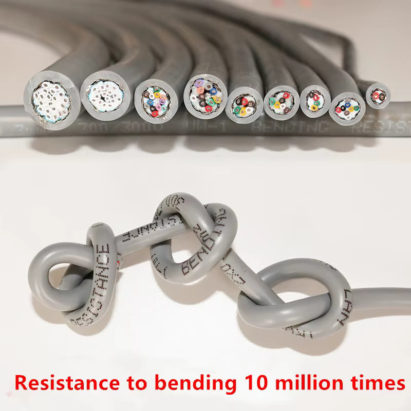 NIQEZNIL Abgeschirmtes Schleppleinenkabel TRVVP mit 2–20 Adern, 5 m flexibler PVC-Draht aus korrosionsbeständigem Kupfer, 20/18/22AWG - Bild 3