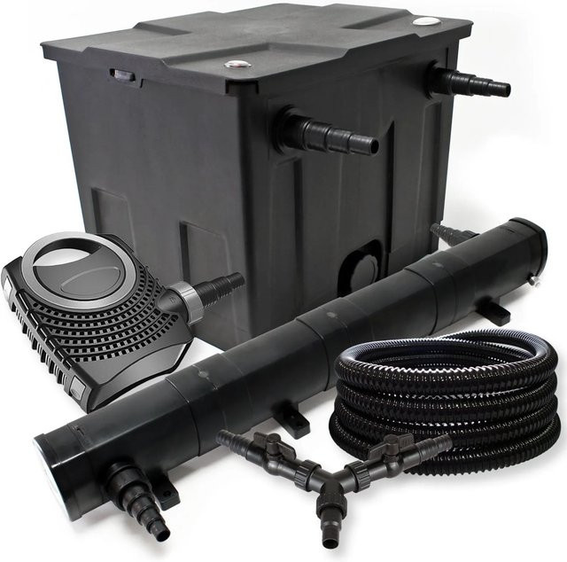 Sunsun Teichfilter Set Neo8000 mit 72W Teichklärer, 70W Pumpe und 25m Schlauch in Schwarz - Bild 1