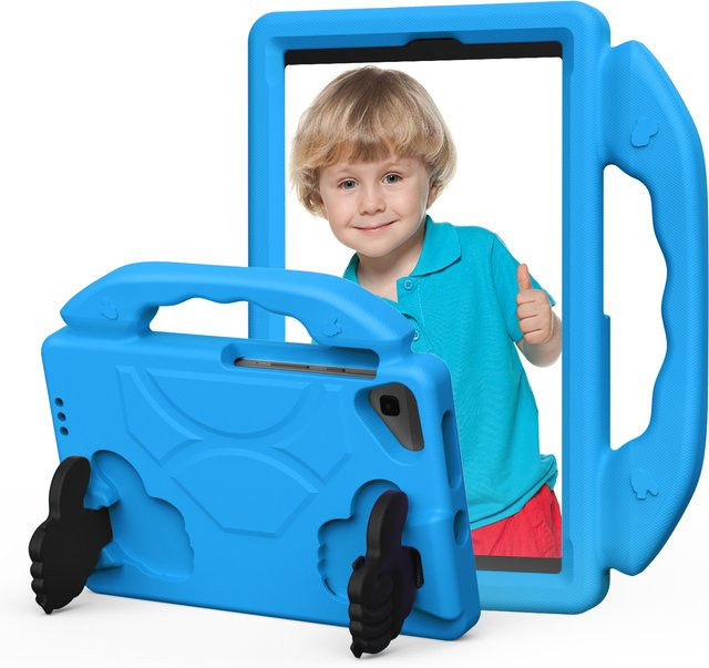 Kinder-EVA-Standhülle für Samsung Galaxy Tab A11, A9 und A7 Lite mit Griff in Pink oder Blau, Schutzhülle kompatibel mit T220 und T290 Tablet-Modellen - Bild 1