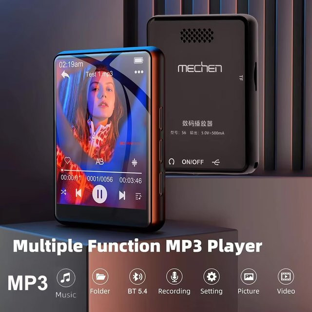 AideeMaster MP3 Musik Player mit 32 GB Speicher, 2,4 Zoll Full Touch Screen und eingebautem Lautsprecher in Schwarz - Bild 1