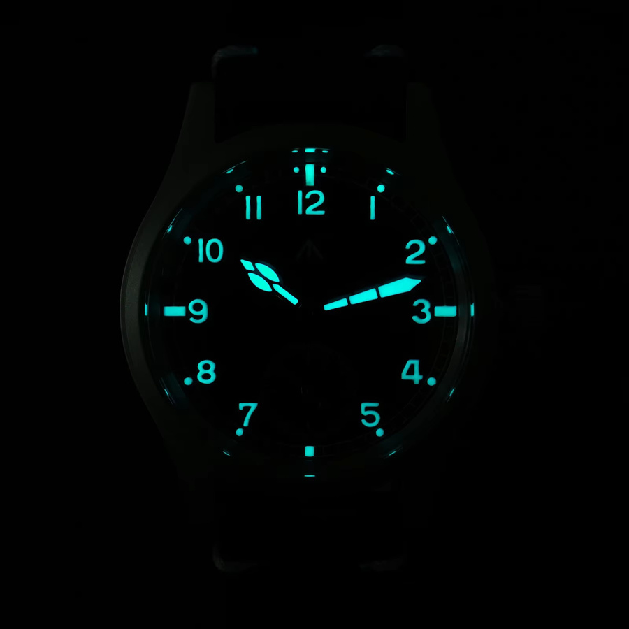 Militado Herrenuhr, Quarz, Edelstahl, Saphirglas, 36 mm, Leder, Schwarz - Bild 6