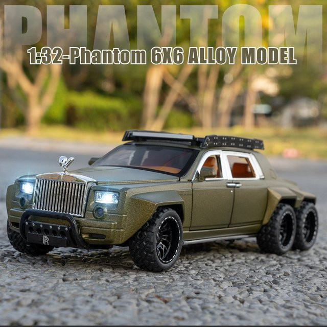 MAKEDA Rolls-Royce Phantom 6X6, Modell Spielzeug, 1:32, Metall, mit Licht und Sound - Bild 1