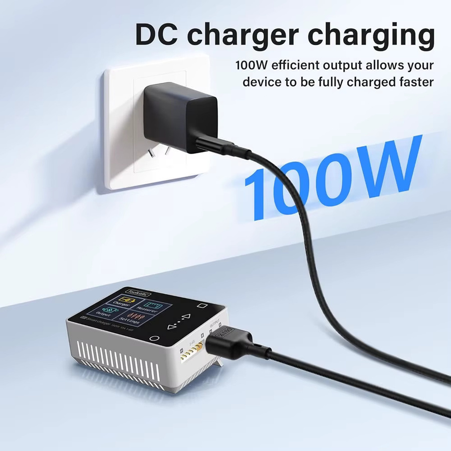 ToolkitRC USB-C zu XT60 Ladekabel PD 100W Buchsenadapter in Schwarz für Drohnen und Energiespeicher - Bild 2