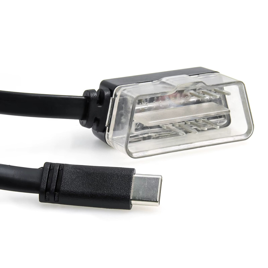 RYSJM Auto Head-Up-Display Verbindungskabel mit USB-C Anschluss in Schwarz für HUD OBD2 Adapter - Bild 4