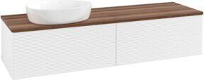 V&B Waschtischunterschrank Antao mit Frontstruktur in Weiß, B: 160 cm, T: 50 cm - Bild 1