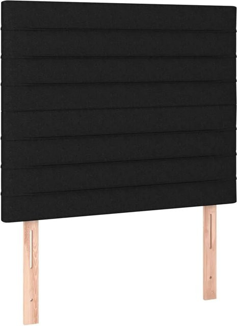 vidaXL Kopfteil in Schwarz aus Stoff, Breite: 100 cm, Tiefe: 5 cm, Höhe: 118 bis 128 cm - Bild 1