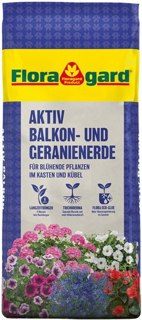 Floragard Aktiv Balkon- und Geranienerde, 18 l - Bild 1