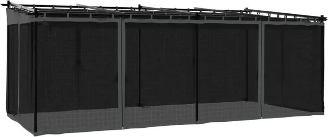 vidaXL Pavillon mit Netzwänden in Anthrazit aus Stahl und Polyester B/T: 600 x 300 cm, Höhe: 230 cm - Bild 1