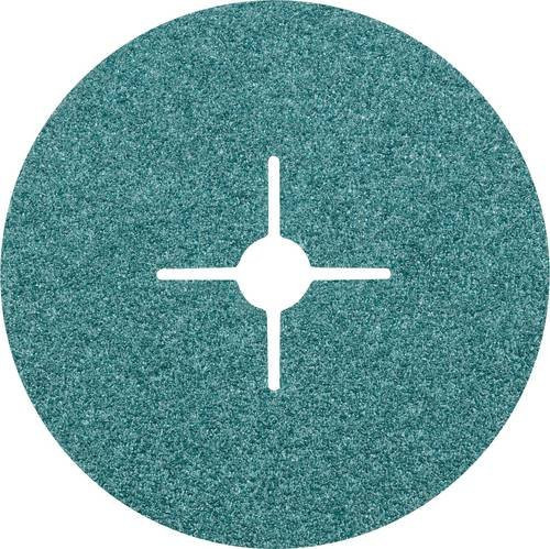 PFERD Zirkon Fiberscheibe Ø 180 mm Z24 für hohen Abtrag auf Stahl, Farbe: Türkis, 25 Stück - Bild 1