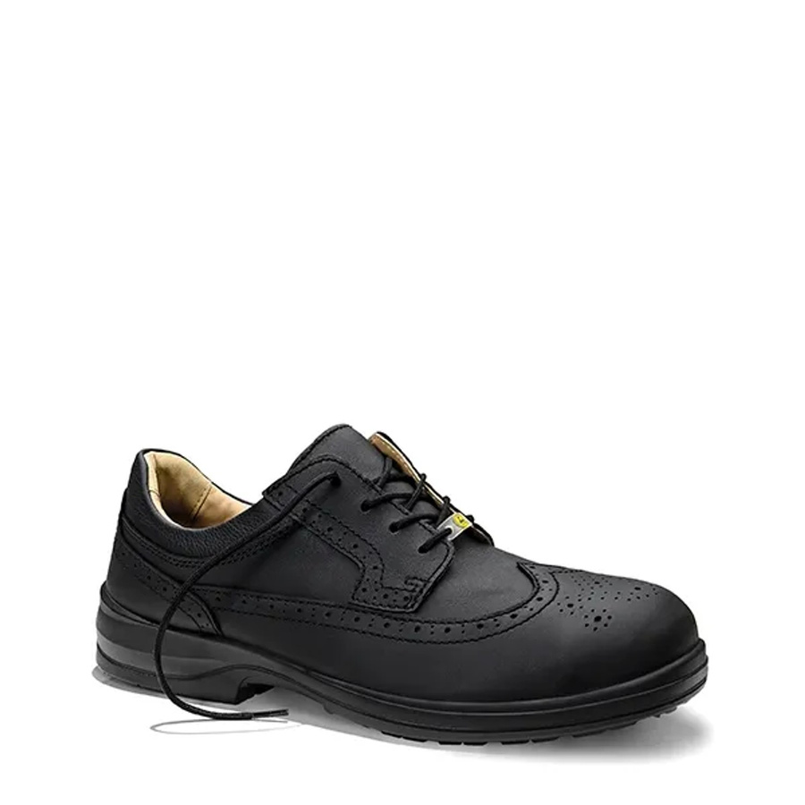 Elten Sicherheitshalbschuh Officer XXB Low ESD S2 aus Rindleder in Schwarz-Grau Größe 48 - Bild 2