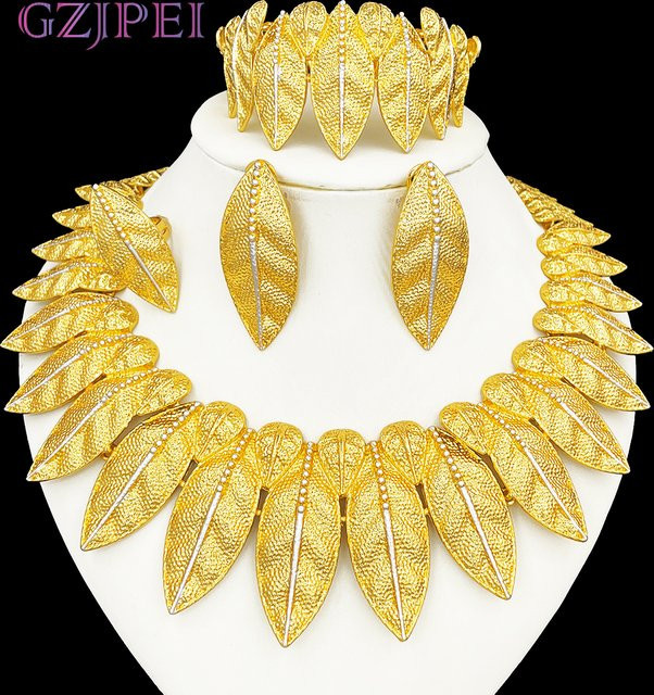 GZJPEI Schmuckset, 18 Karat vergoldet, Vintage, Damen - Bild 1