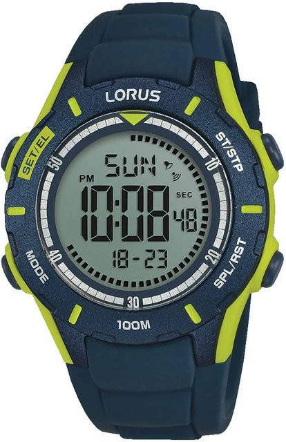 Lorus Kinderuhr Chronograph, Quarz, Kunststoff, Grau, 40 mm, 10 ATM - Bild 1