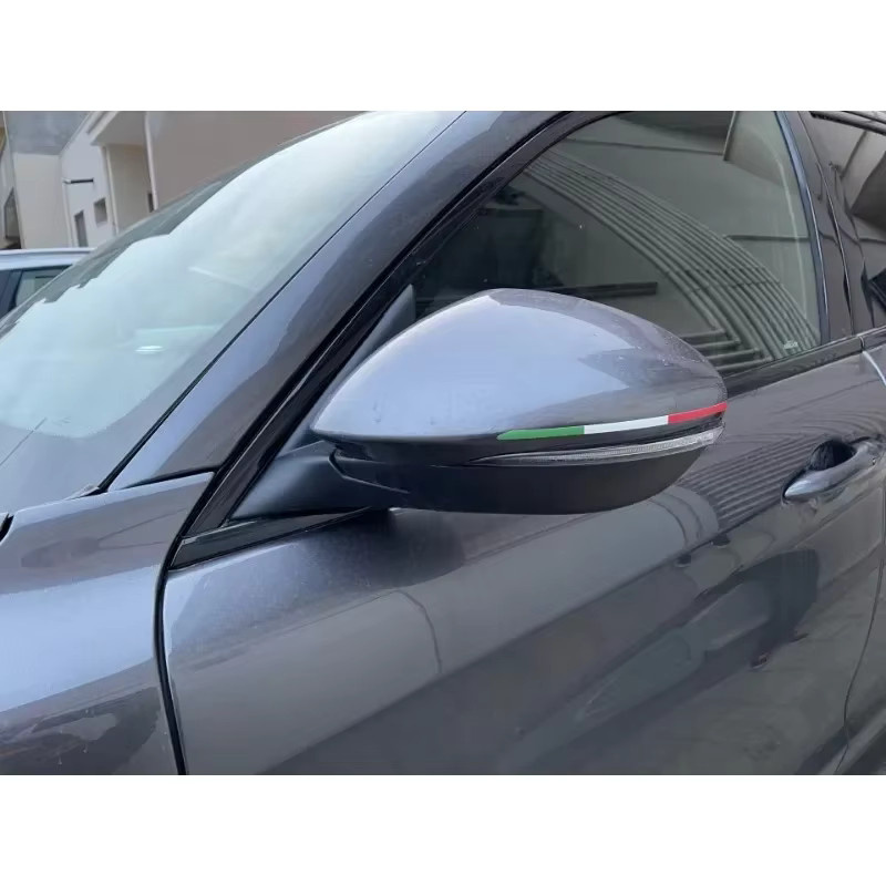 2er-Set Auto Rückspiegel Aufkleber für Alfa Romeo Giulia 147 156 159 Mito Stelvio Sportiva Giulietta in Multicolour - Bild 3