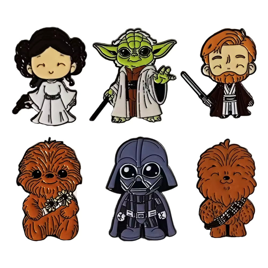 Star Wars Pin-Set, 6-teilig, Emaille, Metall, Unisex, Bunt - Bild 5