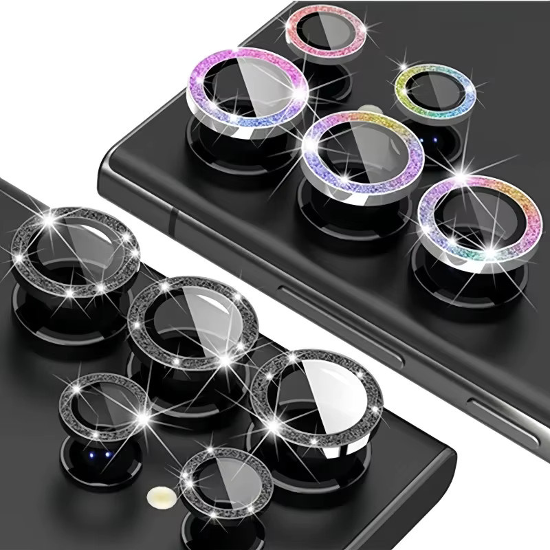 Diamant-Objektivschutz für Samsung Galaxy S25 Ultra S25 Plus S24 Plus Kameraobjektivring mit glänzendem Objektivdeckel in Multicolour - Bild 2