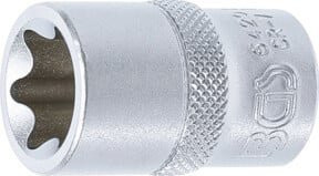 BGS Steckschlüssel-Einsatz E-Profil 6420 mit 1/2 Zoll Antrieb und SW E20 aus Chrom-Vanadium in Silber - Bild 1