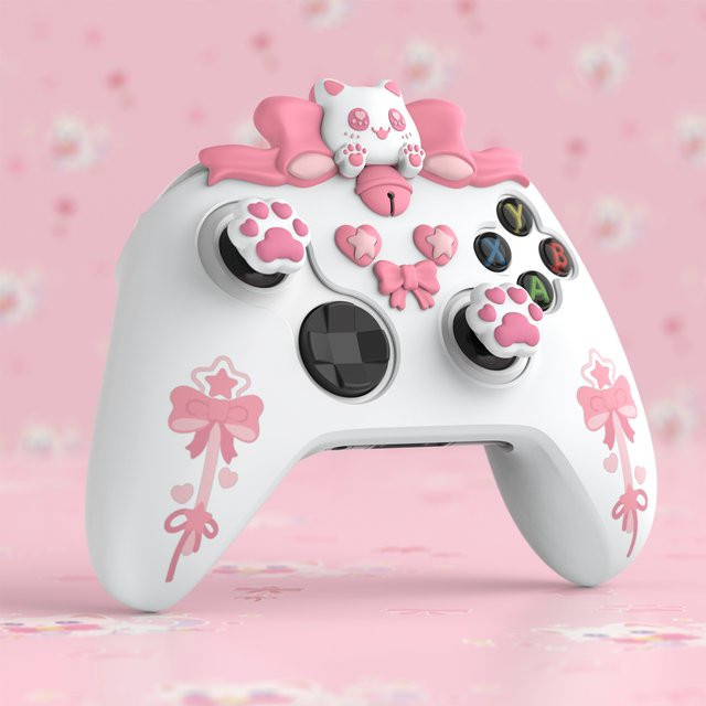 PlayVital Silikonhülle Sweetheart Kitty Series für Xbox Series X & S Controller und Xbox Core Wireless Controller in Weiß - Bild 1