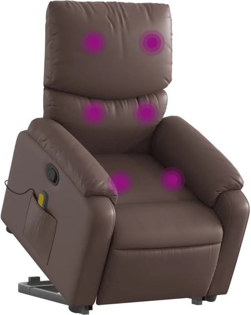 vidaXL Massagesessel Modell 8 mit Aufstehhilfe in Braun aus Kunstleder - Bild 1