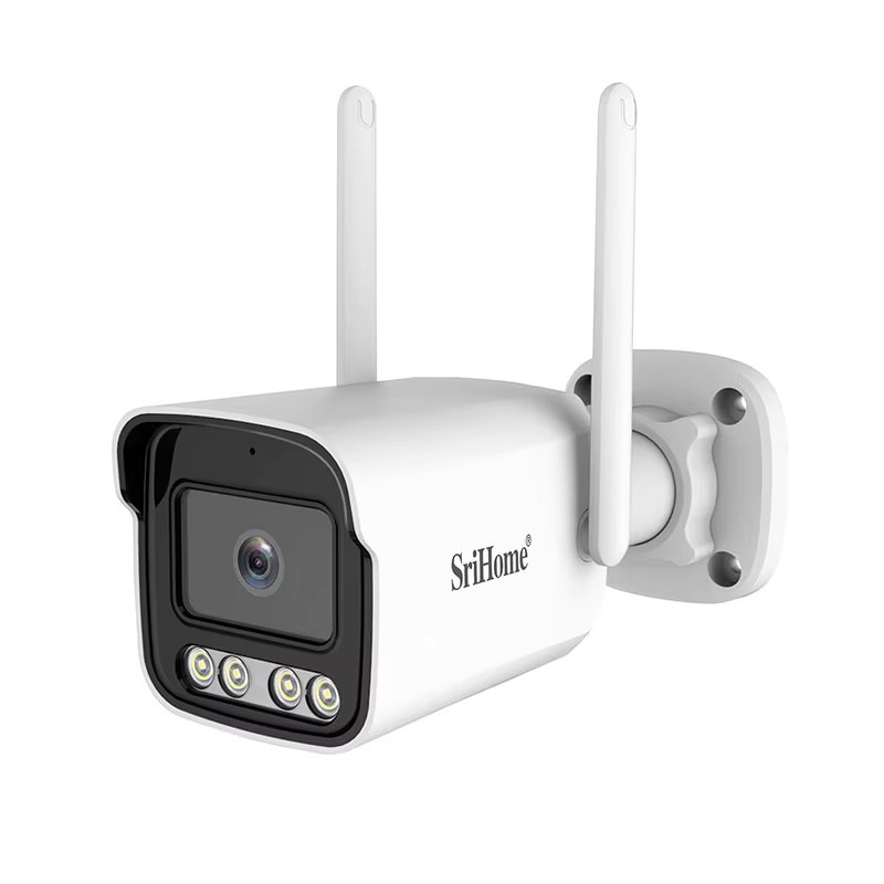 SriHome SH065 5MP Mini WLAN IP-Kamera in Weiß mit 2,4/5G Dual-Band, wasserdichte Sicherheits-Außenkamera mit Farbnachtsicht und Videoüberwachung - Bild 6