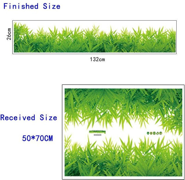 A Better Home Wandaufkleber mit grünem Gras und Schmetterling, selbstkleibende Wanddekoration in floralem Design, Farbe: Grün - Bild 1