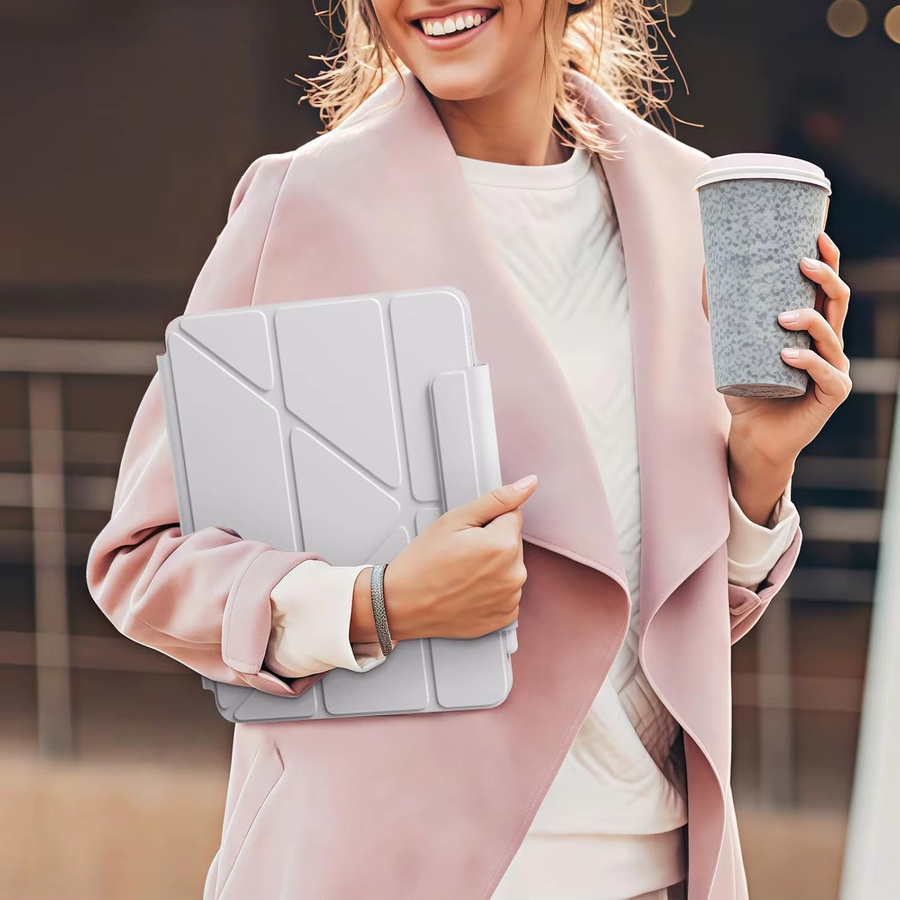 Y-Fold Tablet Schutzhülle für Apple iPad 10.2 (7./8./9. Gen), iPad Air, iPad Pro 11 und iPad Mini 6 in Schwarz oder Weiß - Bild 2