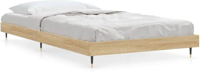 vidaXL Bettgestell ohne Matratze Sonoma-Eiche, Farbe: Braun, B/T/H: 100 x 200 cm - Bild 1
