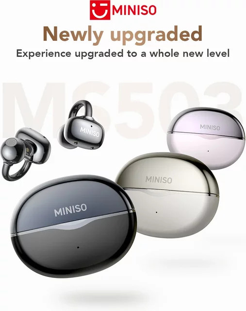 MINISO MS503 Bluetooth-Kopfhörer OWS Ohrclip Sport Drahtlose In-Ear Kopfhörer mit Herzfrequenzüberwachung in Schwarz - Bild 1