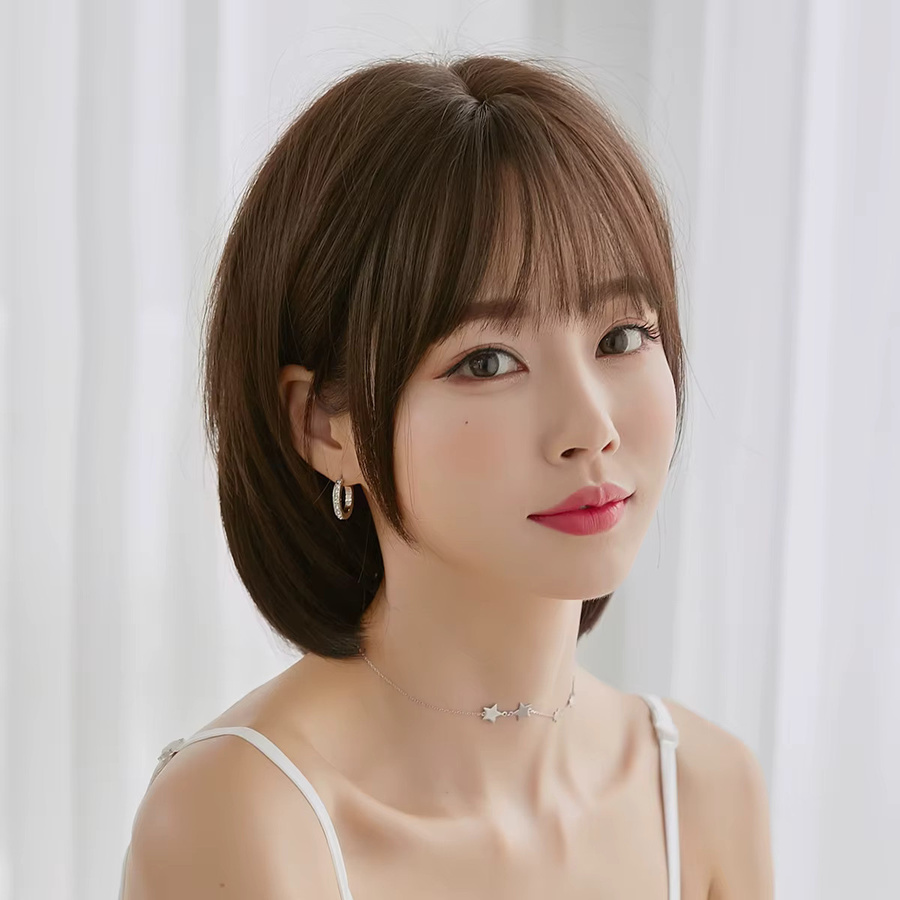 7JHH WIGS Perücke, braun, Bob-Stil mit Pony, Damen - Bild 2