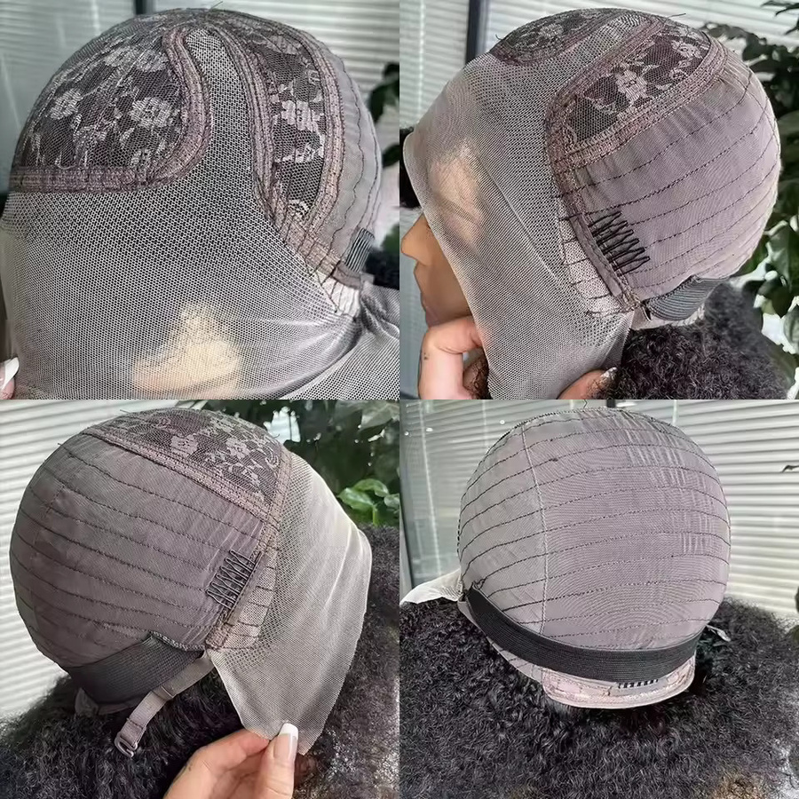 NY Afro-Perücke Lace-Front, kurzer Bob, Echthaar, Damen - Bild 2