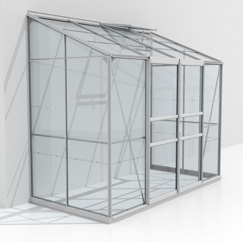 Vitavia Anlehngewächshaus Styx 3300 in Silber mit Polycarbonat-Verglasung und Aluminiumrahmen, B/H/T: 25,5 x 222 x 131,5 cm - Bild 2
