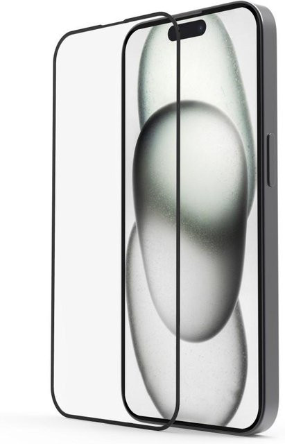 Hama Handy-Schutzglas Extreme Protect für Apple iPhone 15, transparent/schwarz mit Montagehilfe - Bild 1