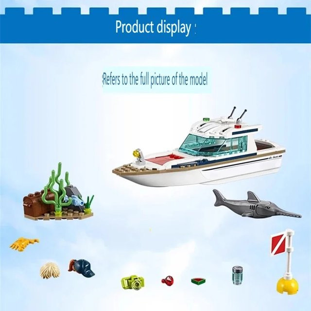 LEGO City 60221 Sonnenschein-Tauchyacht, Baustein-Spielzeug - Bild 1